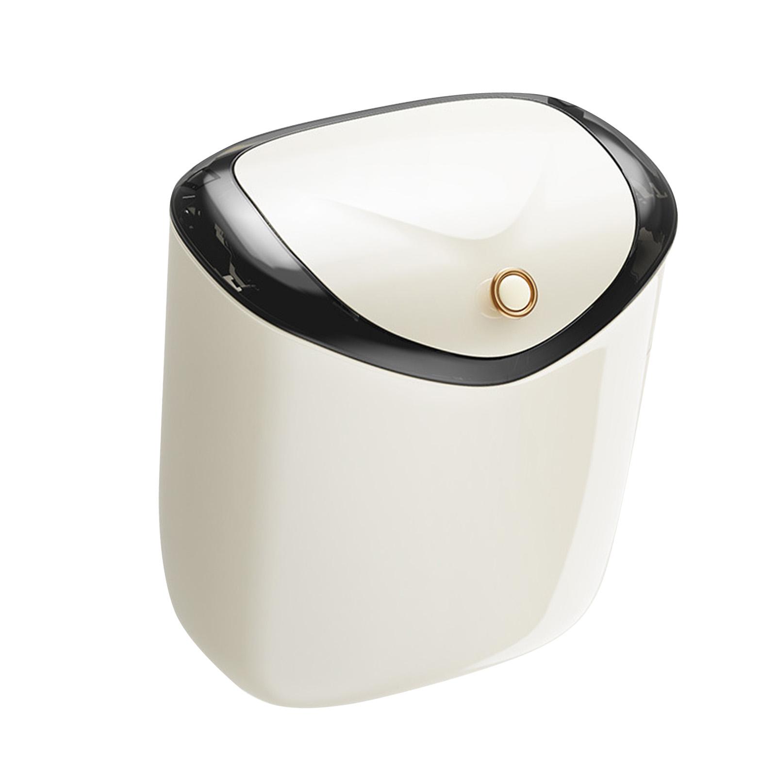 

Wall Mounted Waste Bin Multifunctional Trash Can with Lid for Living Room Kitchen Bathroom