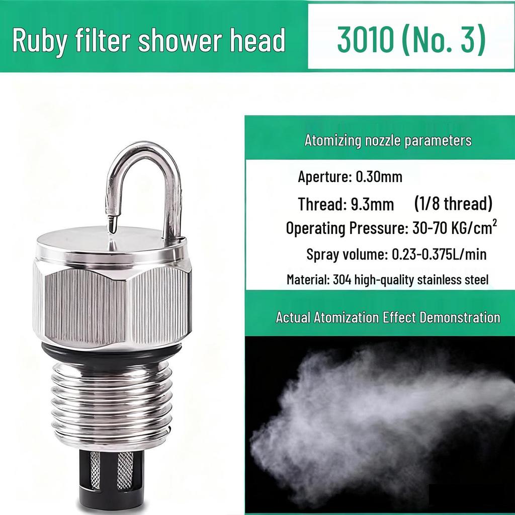 Ugello a Nebbia Fredda ad Alta Pressione Ruby Striker in Acciaio Inossidabile per Raffrescamento del Paesaggio e Rimozione della Polvere
