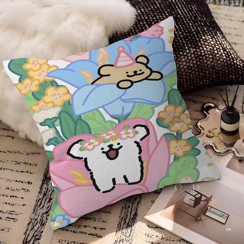 Kawaii Line Dog Cushion Cover Decorative Pillow Sofa Home Decor case pillow cases