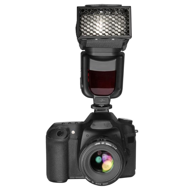 Black the Top Flash Honeycomb Hood Flash Diffuser for for Pentax Speedlite Photo Studio Accessories