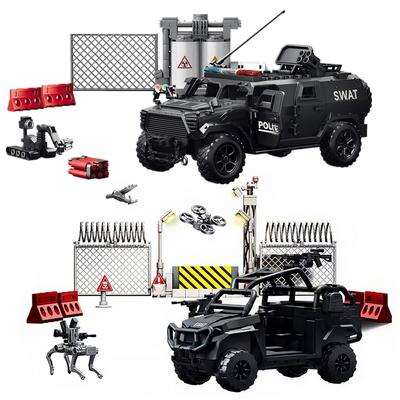 Army Military Special Forces Police SWAT Soldiers The Hurt Locker Armored Vehicle Building Blocks Bricks Toys For Children Gift