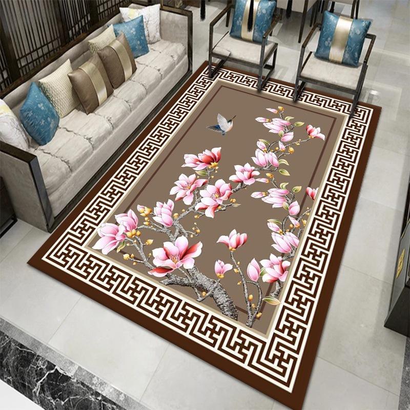 

Ковер в китайском стиле для гостиной, журнальный столик, напольный коврик в китайском стиле, кабинет, спальня, прикроватная тумбочка, украшение для дома, нескользящий напольный коврик 40*60cm