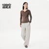 Women's Elastic Waist Thickened Loose Casual Pants