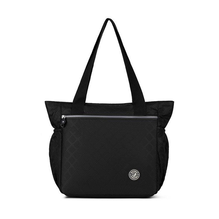 

Повседневная сумка-тоут с ромбовидной вышивкой, портативная, большая вместимость, простая, для поездок, на плечо, из Оксфорда, практичная, сумка-шутка