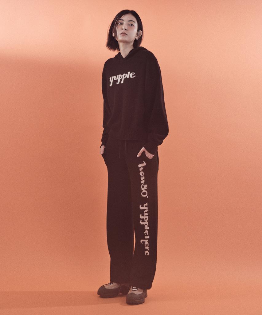 MAYOL Women'S Yuppie Knit Hooded Pullover_Black