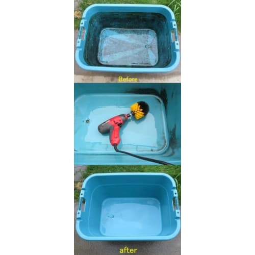 Generic Electric Drill Brush Set of 6 + Extension Rod (No Drill) Nylon Brushes, Medium Hardness, for Cleaning Windows, Car Frames, etc.