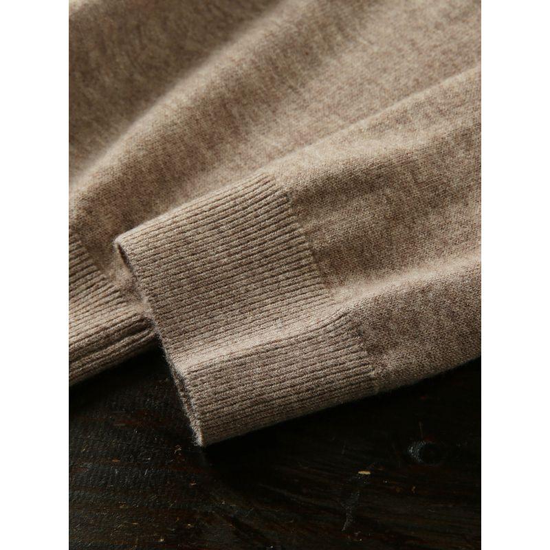 Great Product! 100/100% Wool! Foreign Trade Tail Goods Men's Autumn and Winter Clothing Warm Half Zipper Knit Sweater