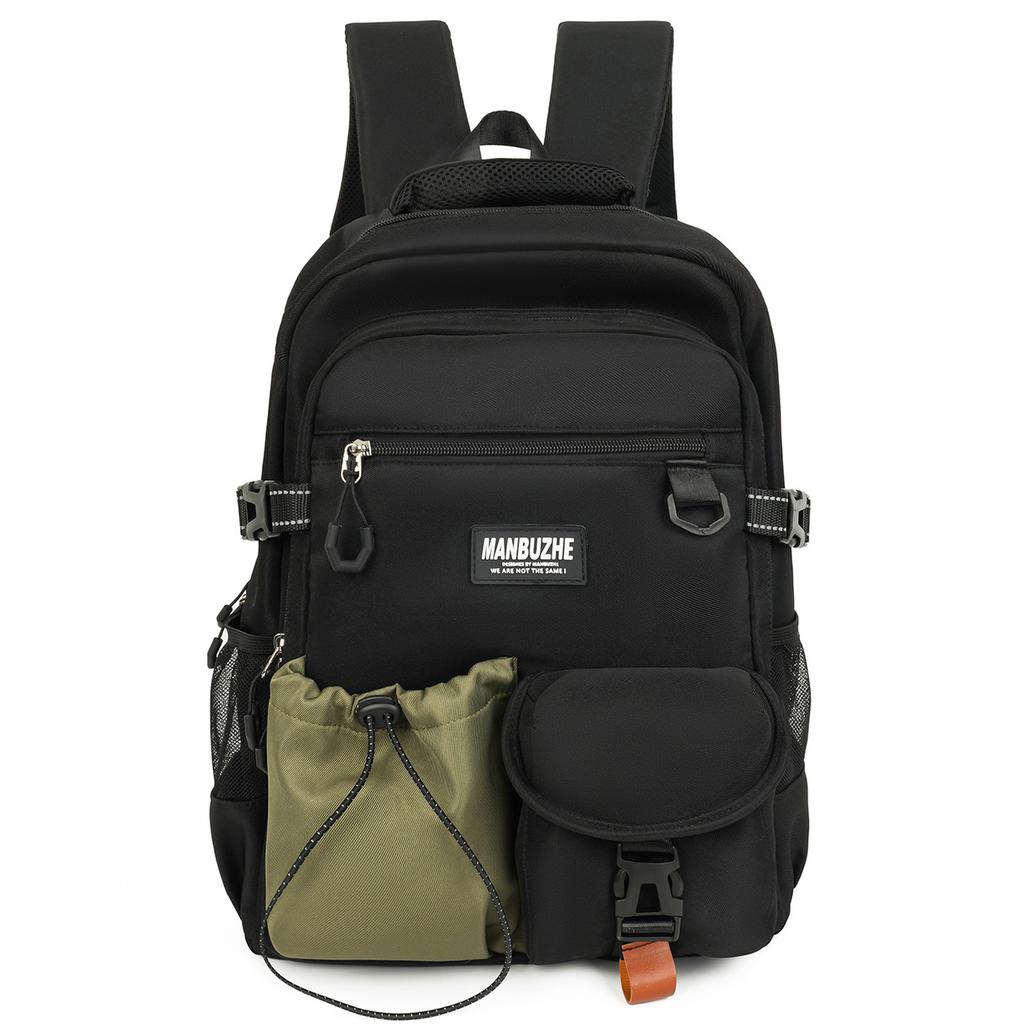 Trend Tooling Style Couple Backpack Lightweight Versatile Middle School Student School Bag Large Capacity Computer Travel Backpack