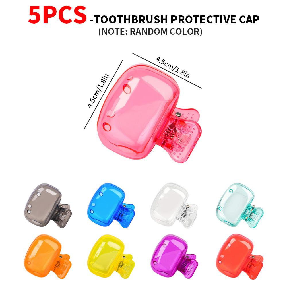 

10 pieces, 5 pieces, toothbrush head storage box, toothbrush protective cap, meet daily household toothbrush head storage needs