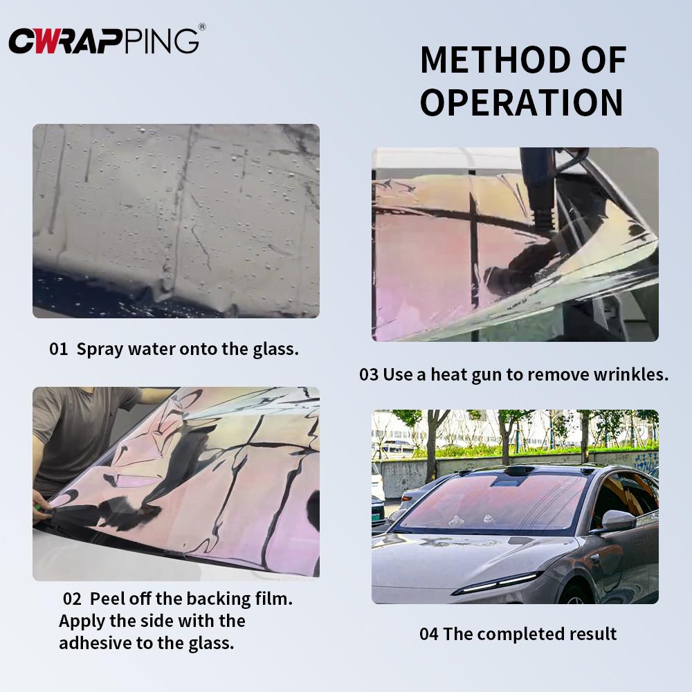 Window Tinting for Car Solar Film Blue Purple Novelties Auto Accessories Polarized Car Glass Chameleon Window Tint Dark Tinted