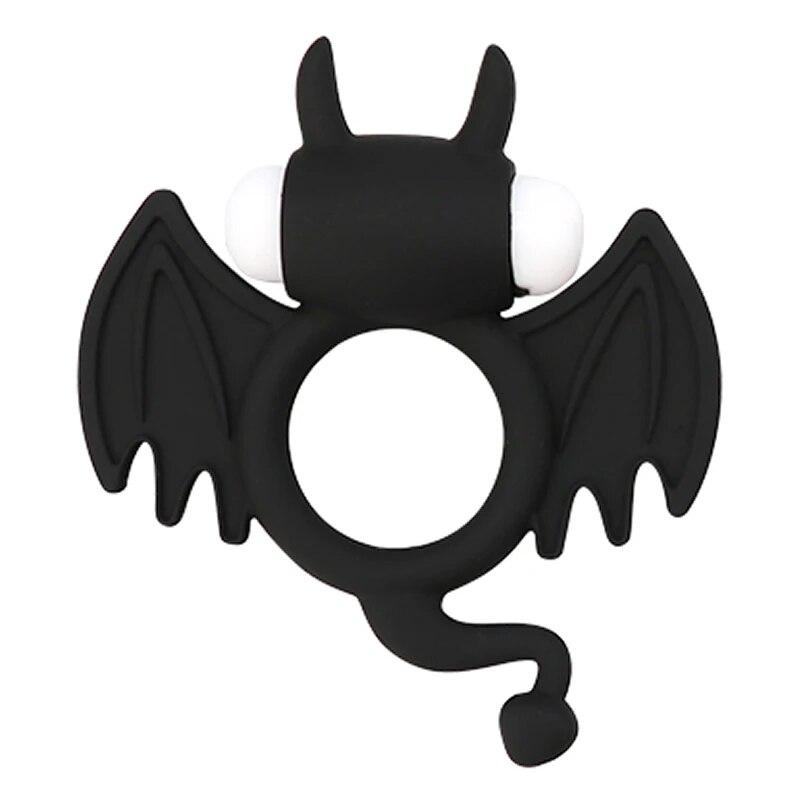 Unisex Double Vib Powerful Soft Silicone Dual Vibrating Cock Ring Penis Ring Double Rings for Couples Enhancing Harder Erection