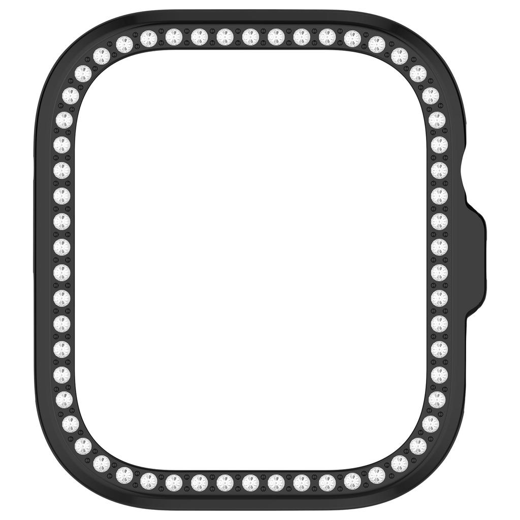 For Huawei Watch Fit 4 Watch Case Rhinestone Decor Hollow Design Electroplating PC Watch Cover