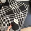 Women's New Winter Wool Scarf British Style Twill Plaid Shawl Versatile Warm Scarf