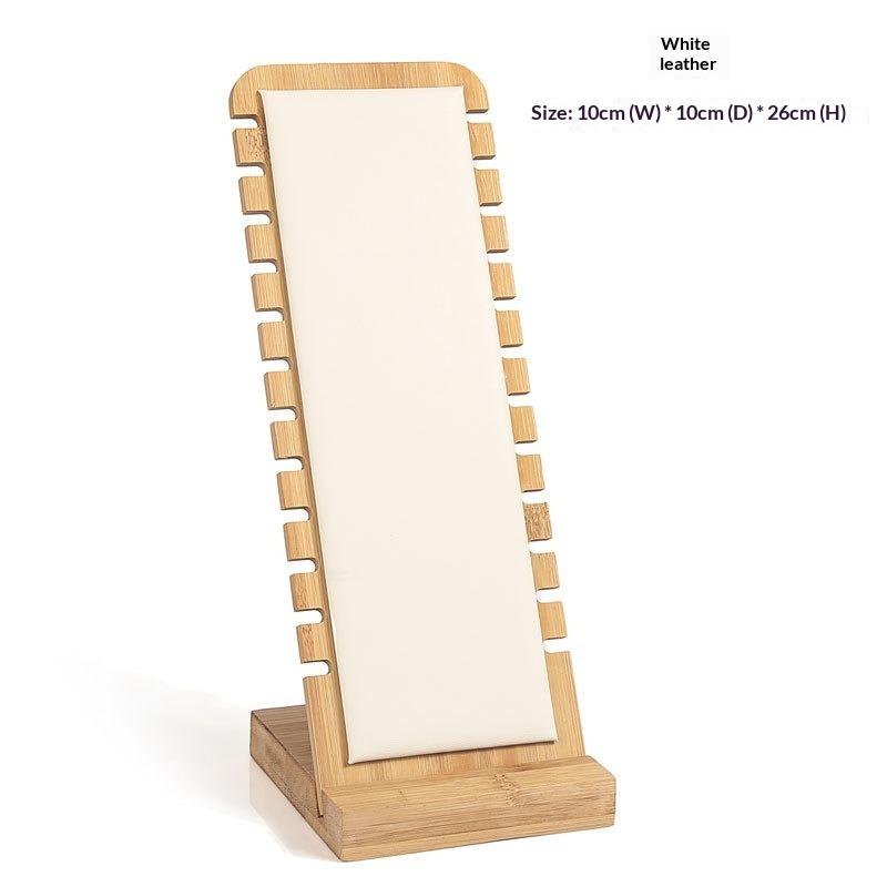 Bamboo and Wood Necklace Display Stand, Pendant Stand, L-shaped Vertical Jewelry Stand, Removable Jewelry Display Board, Jewelry Display Props