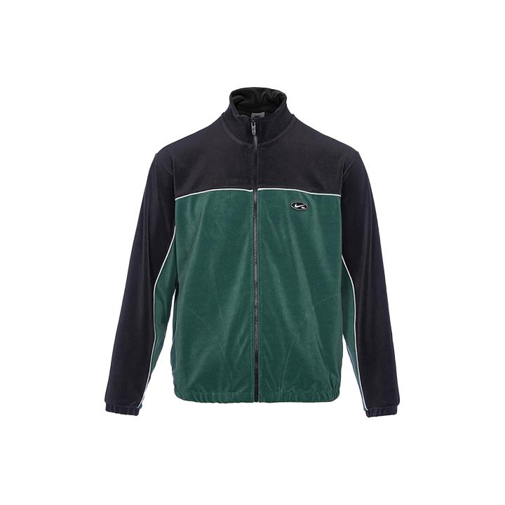 Nike Men's Green Sb Casual Logo Color-Block Velvet Skateboard Jacket Jackets Dd0574-333 Cm