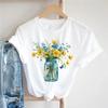 Cartoon Pattern Printed Women's T-Shirt Casual Vase Cartoon Printed Women's Fun Trend Summer Harajuku Style New Cute T-Shirt
