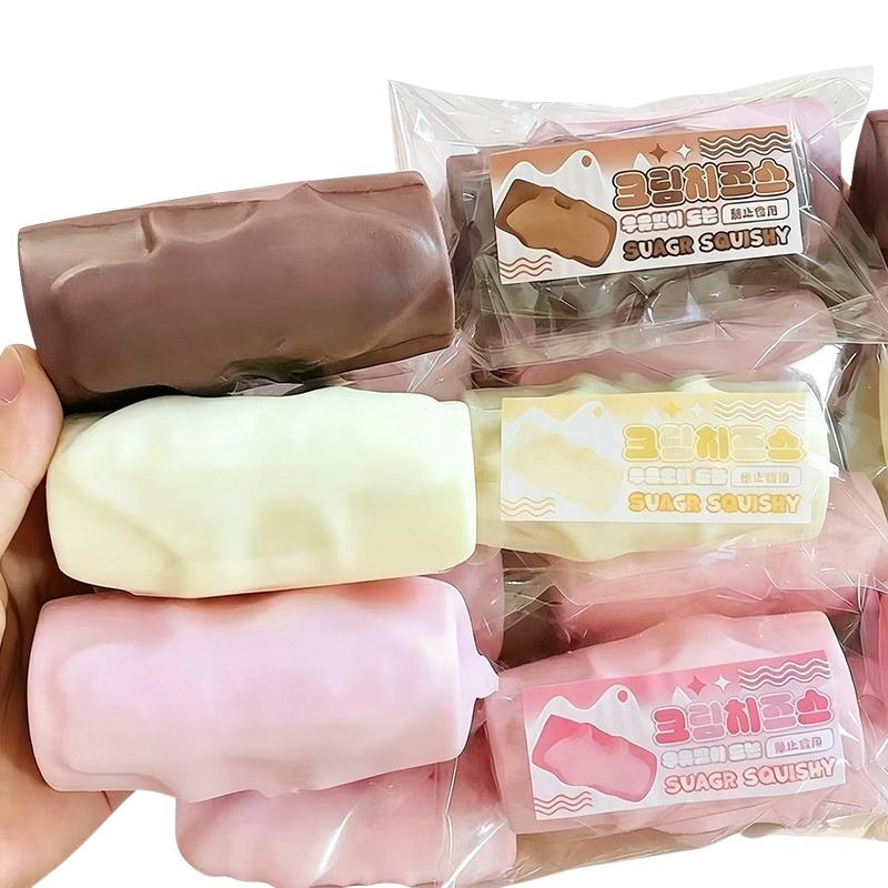 Gesimuleerde Chocoladereep Stick Langzaam Rijzend Speelgoed Sensorisch Fidget Stressverlichting Cadeau Voor Kinderen Volwassenen Angst ADHD Autisme Asmr