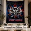 Custom Text Tapestry Motorhead Print Wall Tapestry Indoor Living Room Wall Decor