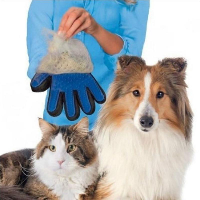 

Silicone Pet Brush Glove Deshedding Gentle Efficient Pet Grooming Dogs Bath Pet Cleaning Supplies right hand
