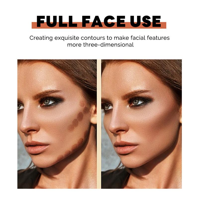 Pudră pentru conturare mousse de marmură în două tonuri Pastă moale, moale, ceară, mătăsoasă, bronzant facial, pudră pentru îmbunătățirea conturului