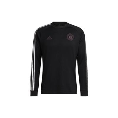Camiseta de Manga Larga con Cuello Redondo a Rayas para Hombre Tops Negro HG7747