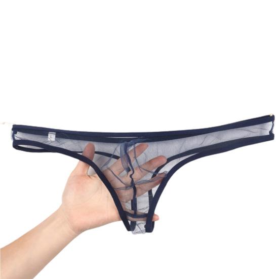 Men Briefs Stretchy See-through Low Waist No Bound Feeling Mesh Men Underpants Inner