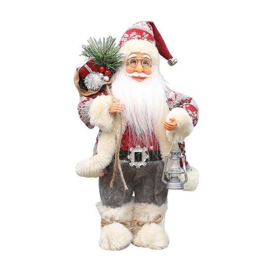 Santa Christmas Decoration 12-Inch Handcrafted Festive Figurine for Tree Mantel Classic Holiday Collectible Gifts Xmas Holiday Tabletop Decor