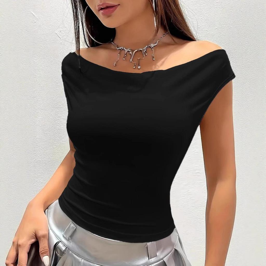 Europäische & Amerikanische Damenmode Sexy Kurzes T-Shirt