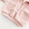 Winter Lambswool Hoodie for Babies - Thickened Velvet, High Collar, Long Sleeve