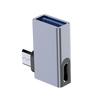Micro USB To Angled Extension Adapter USB Adapter with 90-Degree with OTG Function
