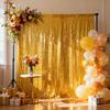 1 Panneau Doré à Sequins Rideaux de Fond pour Photos Scène Pour Scintillement Anniversaire Mariage Douche Décoration Tissu de Fond