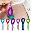Delicate Area Cleaning Brush Belly Button Brush, Soft Bristle Navel Cleaner with Anti Slip Beaded Handle, Portable Body Care Tool for Travel,
