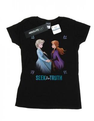 Womens/Ladies Frozen 2 Elsa And Anna Seek The Truth Cotton T-Shirt