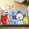 Cute A-bt21S Cartoon Carpet Bathroom Anti-slip Mat Door Mat Home Decoration Mat Entrance Door Mat Scratch-resistant Door Mat