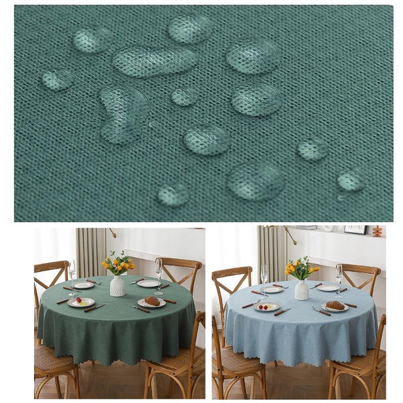 Elegant Linens Style Table Cover Water Repellents Stains Resistant and Washable Table Cloth for Event Home Offices