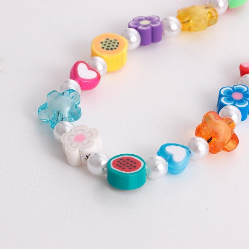 Bunte Perlen Handyband Handystrap Handy Schmuck Acrylmaterial Mode Handyzubehör für Frauen Mädchen Handys