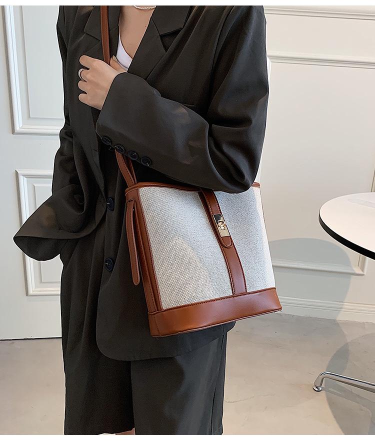 2025 Trendy Women's Canvas Bucket Bag - Large Capacity, Versatile Summer Shoulder and Messenger Bag