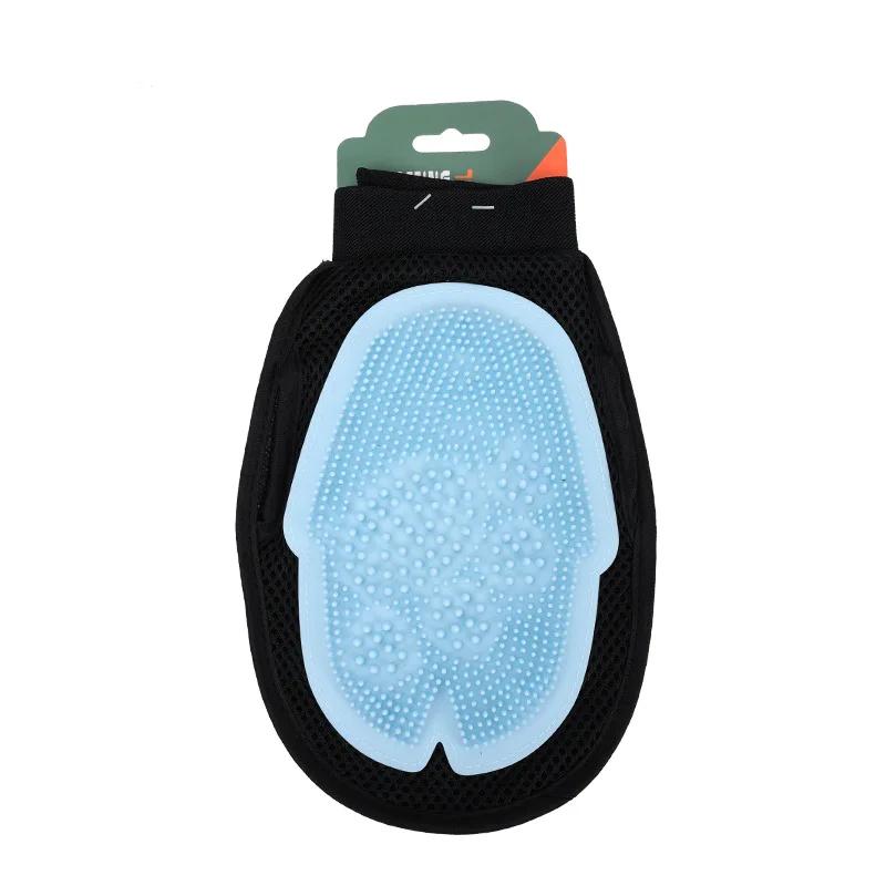 

Pet Grooming Glove Cats Brush Comb Cat Hackle Pet Deshedding Brush Glove Animal Dog Pet Hair Gloves for Dog Grooming Washing синий