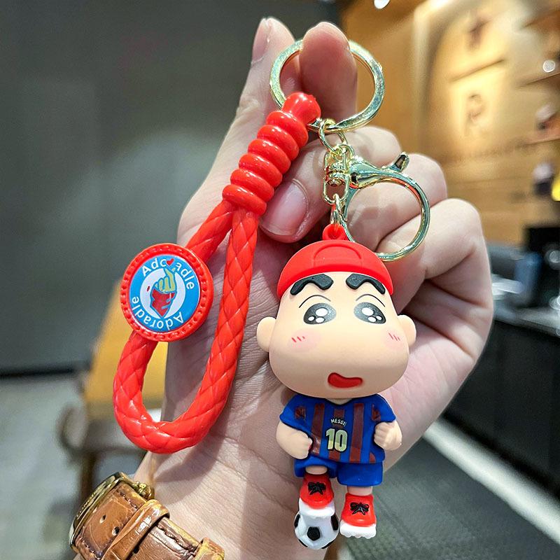 Cartoon Crayon Shin-chan Keychain Toys Cute Bag Pendant Backpack Ornaments Car Key Ring Accessories Kids Charm Christmas Gifts