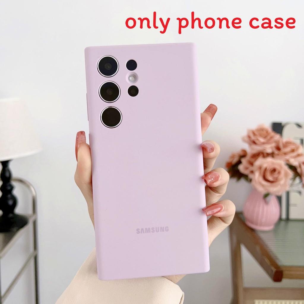 Galaxy S24 For Ultra Silicone Case Dark Violet Solid Color Models Design