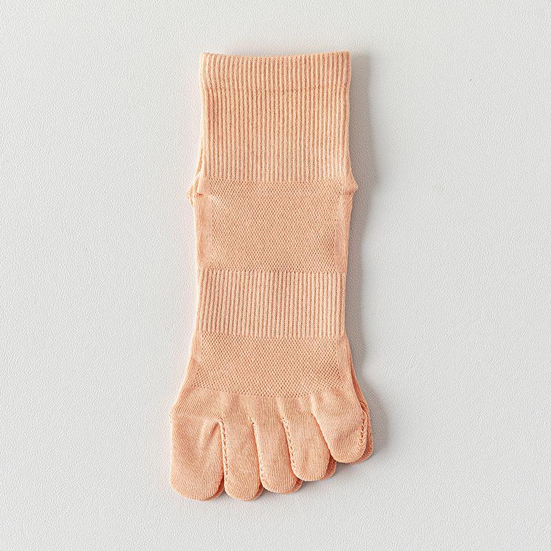 

Носки с пятью пальцами, Женские короткие носки из чистого хлопка, Антибактериальные и против грибка стопы, Сетчатые дышащие носки до середины икры с пальцами, Женские носки с раздельными пальцами 1 pair