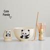Panda Matcha Gift Set: Japanese Ceramic Tea Bowl, Matcha Cup, Whisk, & Brush