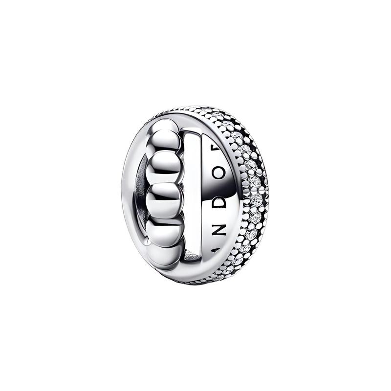Pandora Pavé Pave Logo Three-in-One 925 Silver Pendant Women's Silver ZT2527