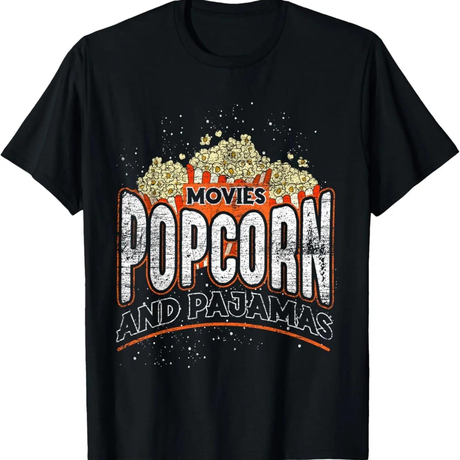 

Movies Popcorn And Pajamas Popcorn T-Shirt XXXXXL чорний