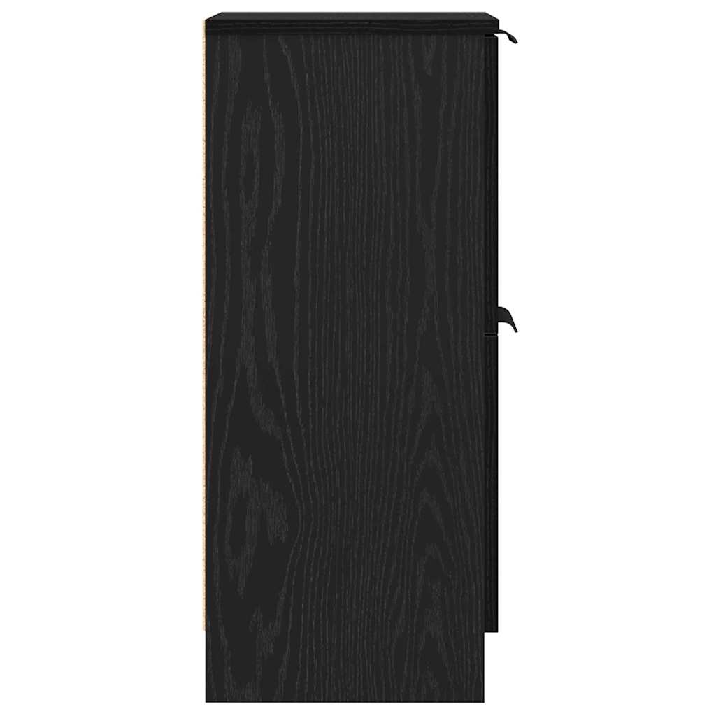 Sideboard 2 pcs Black Oak Effect 30 x 30 x 70 cm