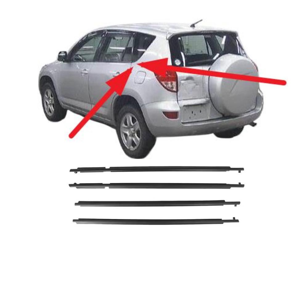 4 шт. 91 см Резиновые уплотнители стекол наружные для Toyota RAV4 2008-2012 Защитная пленка на стекло Погодный уплотнитель для RAV-4 Стекло Ламинат 75721-42020 EU 4 pcs set