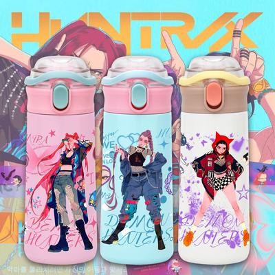 Kpop Hexe Jagd Team Niedlicher Cartoon Isolierbecher Kinder 304 Edelstahl Tragbarer Wasserbecher
