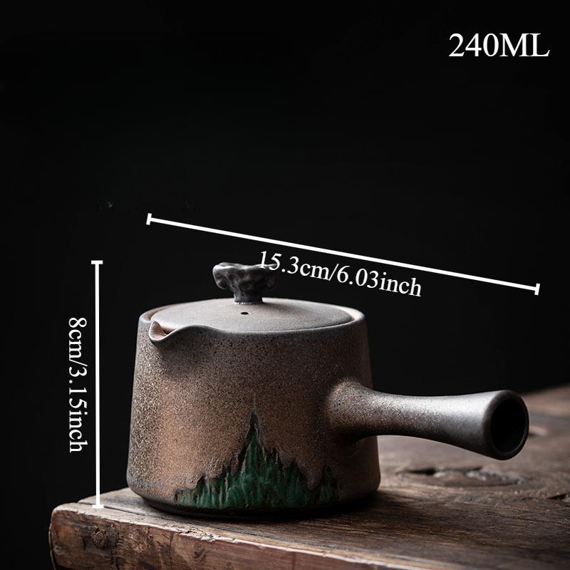 

Позолоченный керамический чайник с боковой ручкой, китайский чайный сервиз в стиле кунг-фу, домашний чайник для ежедневного заваривания