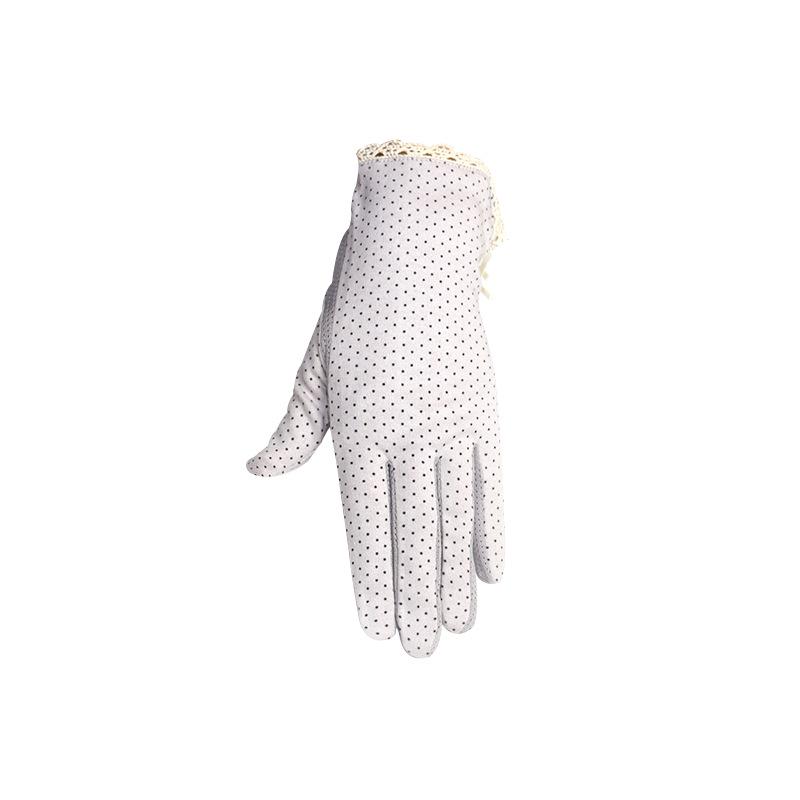 Gants de Cyclisme en Coton Anti-UV pour Femmes - Protection Solaire, Antidérapants, Style Fin, Longueur Courte, Design Imprimé pour le Printemps et l'Été