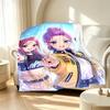 KPop Demon Hunters Pattern Blanket for Home Decoration, Bed, Sofa, Car Travel, Camping, Suitable for All Seasons, Birthday Christmas Gift